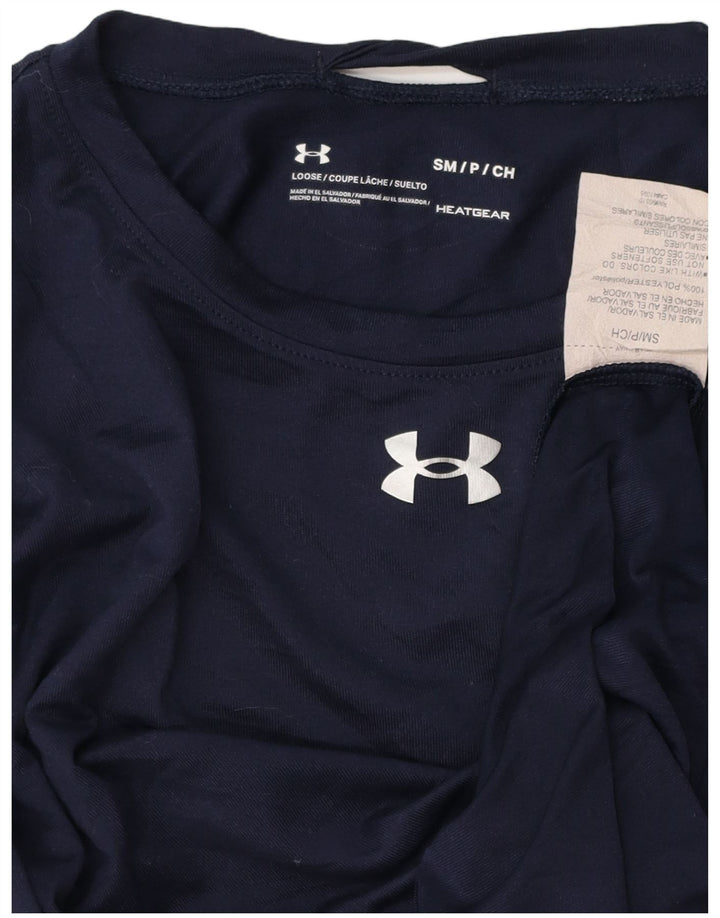 UNDER ARMOUR Herre Heat Gear Top Langærmet Lille Navy Blue Polyester