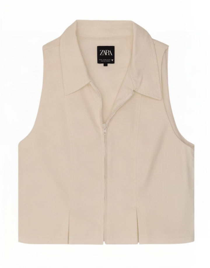 Zara Damevest UK 6 XS Hvid Polyester