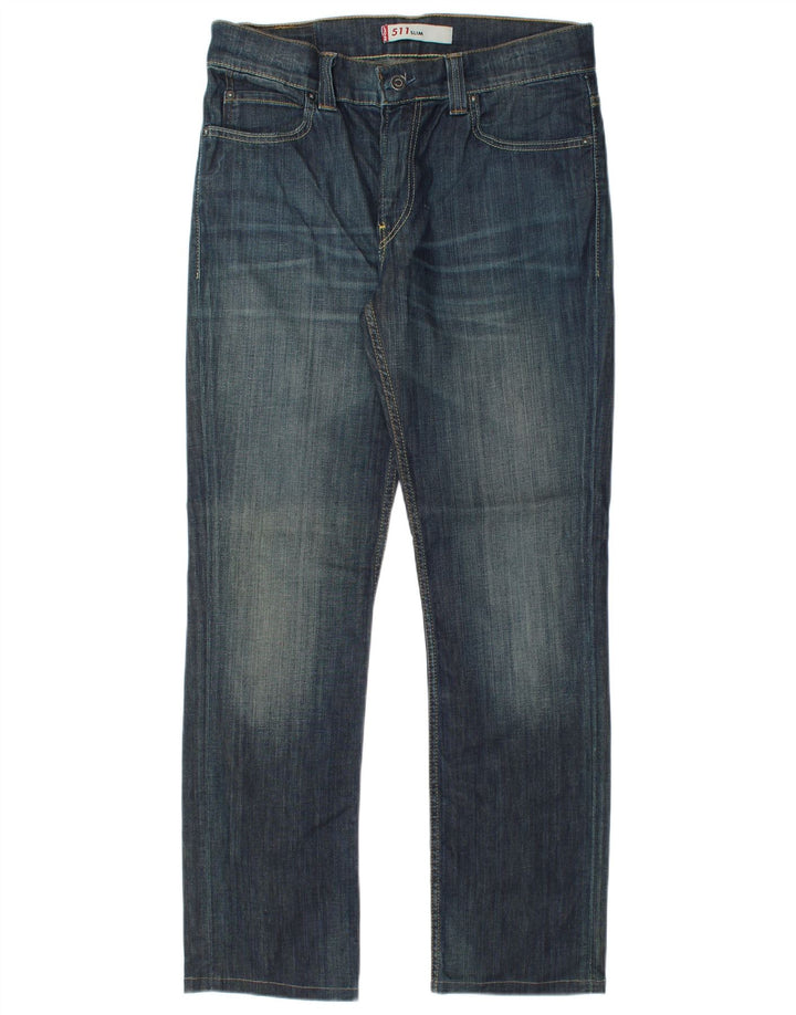 Levi's Herre 511 Slim Jeans W36 L32 Blå Bomuld