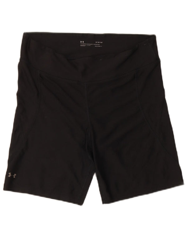Under Armour Womens Heat Gear Sports Shorts UK 16 Large Black