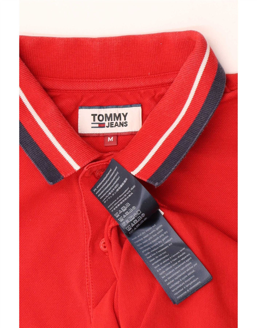 Tommy Hilfiger Herre poloshirt Medium rødstribet bomuld