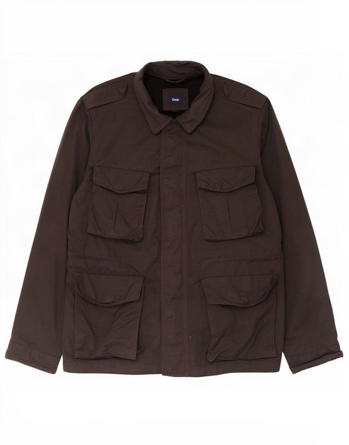 Gap Herre Military Utility Jacket UK 40 Large Grey Cotton