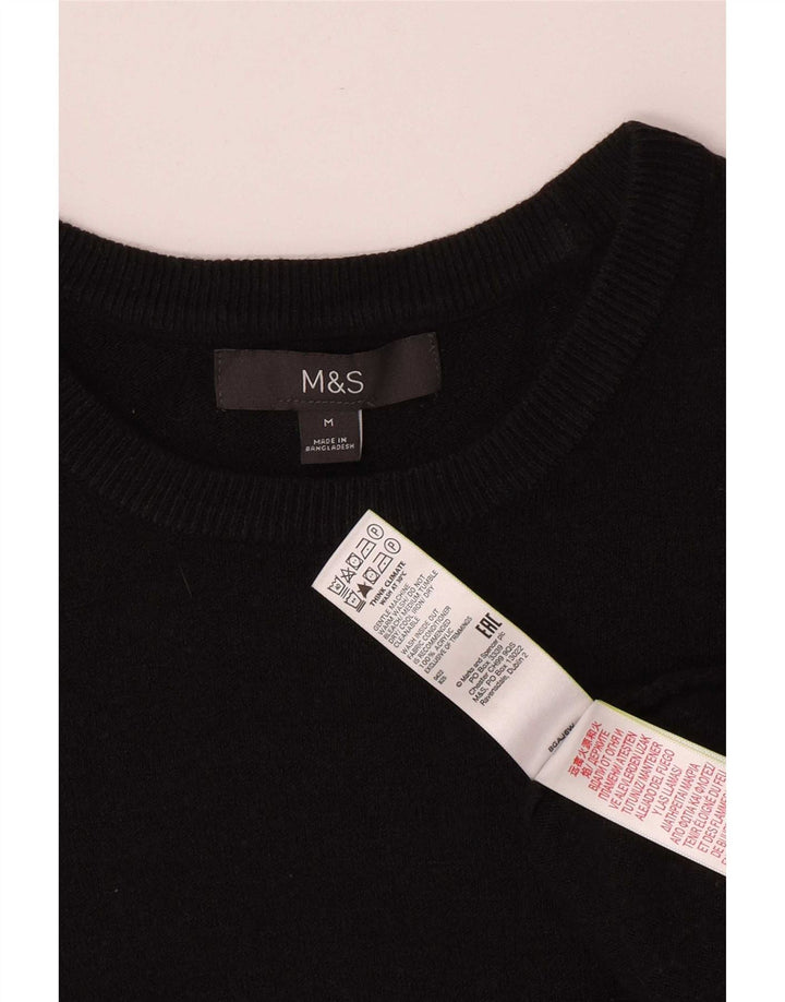 Marks & Spencer Herre Boat Neck Jumper Sweater Medium Sort Akryl