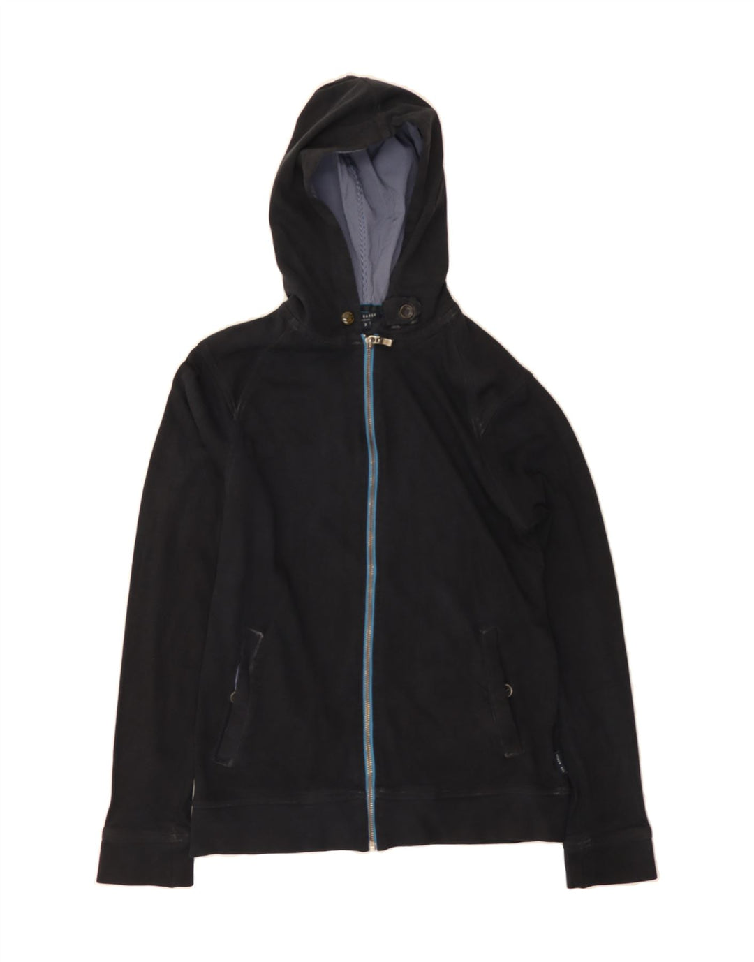 TED BAKER Womens Zip Hoodie Sweater Size 2 Small Black Viscose Vintage Ted Baker and Second-Hand Ted Baker from Messina Hembry 