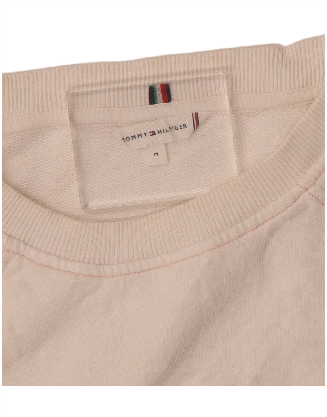 Tommy Hilfiger dame sweatshirt med 3/4 ærmer UK 14 Medium White