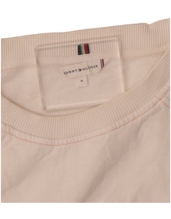 Tommy Hilfiger dame sweatshirt med 3/4 ærmer UK 14 Medium White