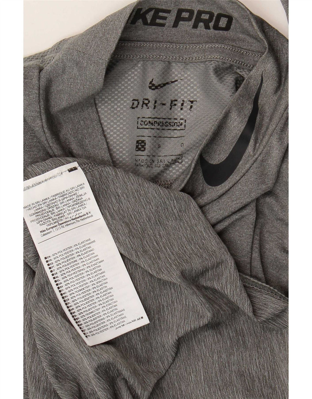 Nike Herre grafisk top langærmet stor grå polyester