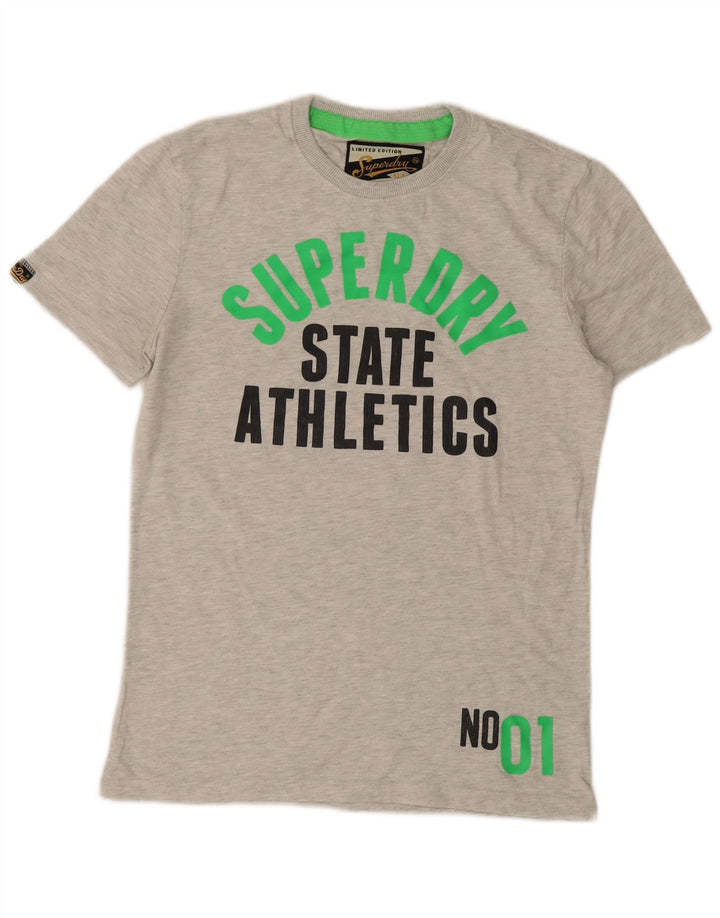 Superdry Herre grafisk T-shirt Top mellemgrå bomuld