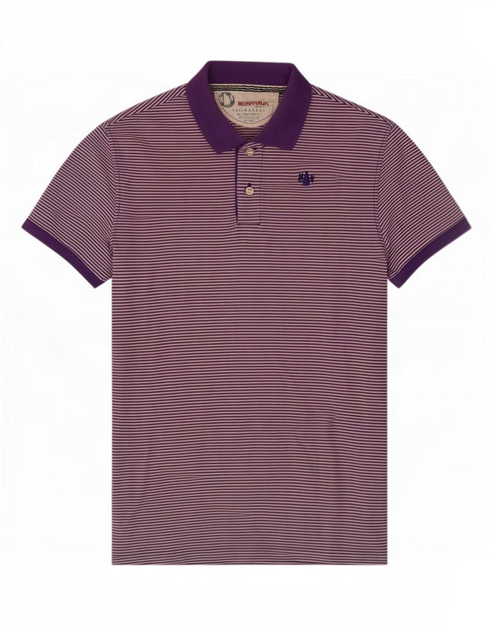 Murphy & Nye Herre poloshirt Stor lilla nålestribe