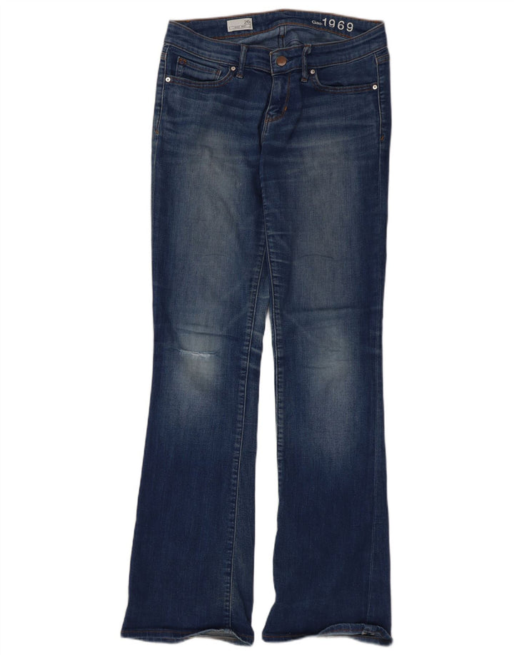 Gap Dame Sexy Distressed Bootcut Jeans W26 L31 Blå Bomuld