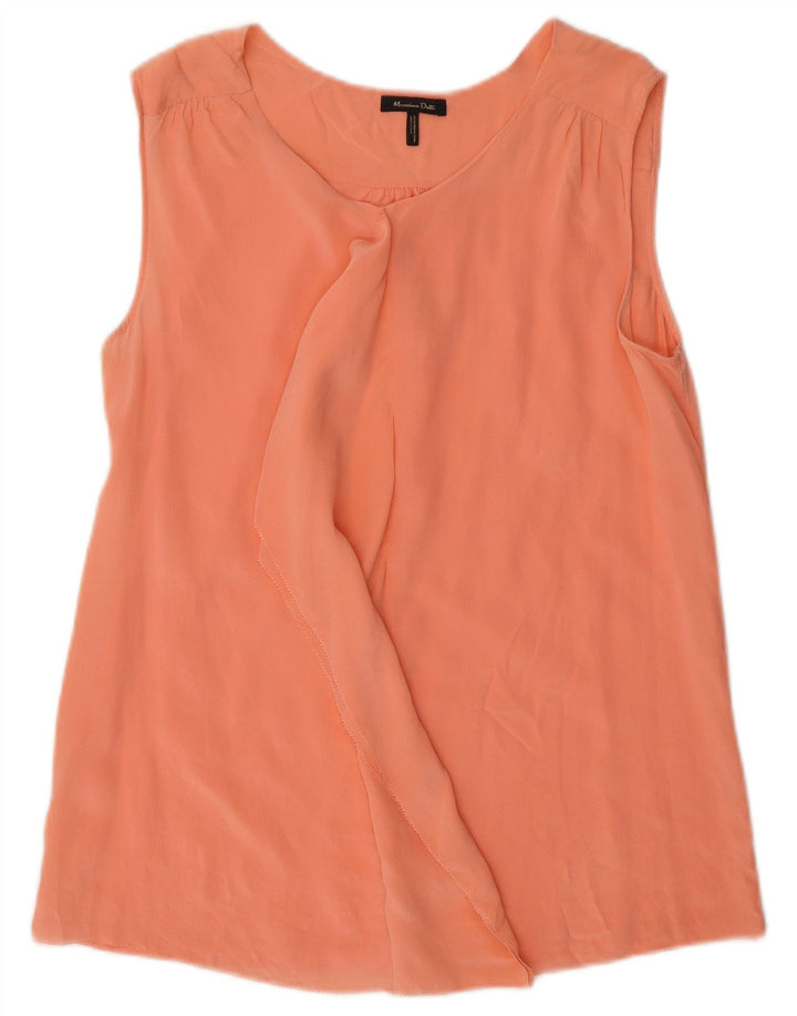 Massimo Dutti Dame ærmeløs bluse Top UK 10 Small Pink