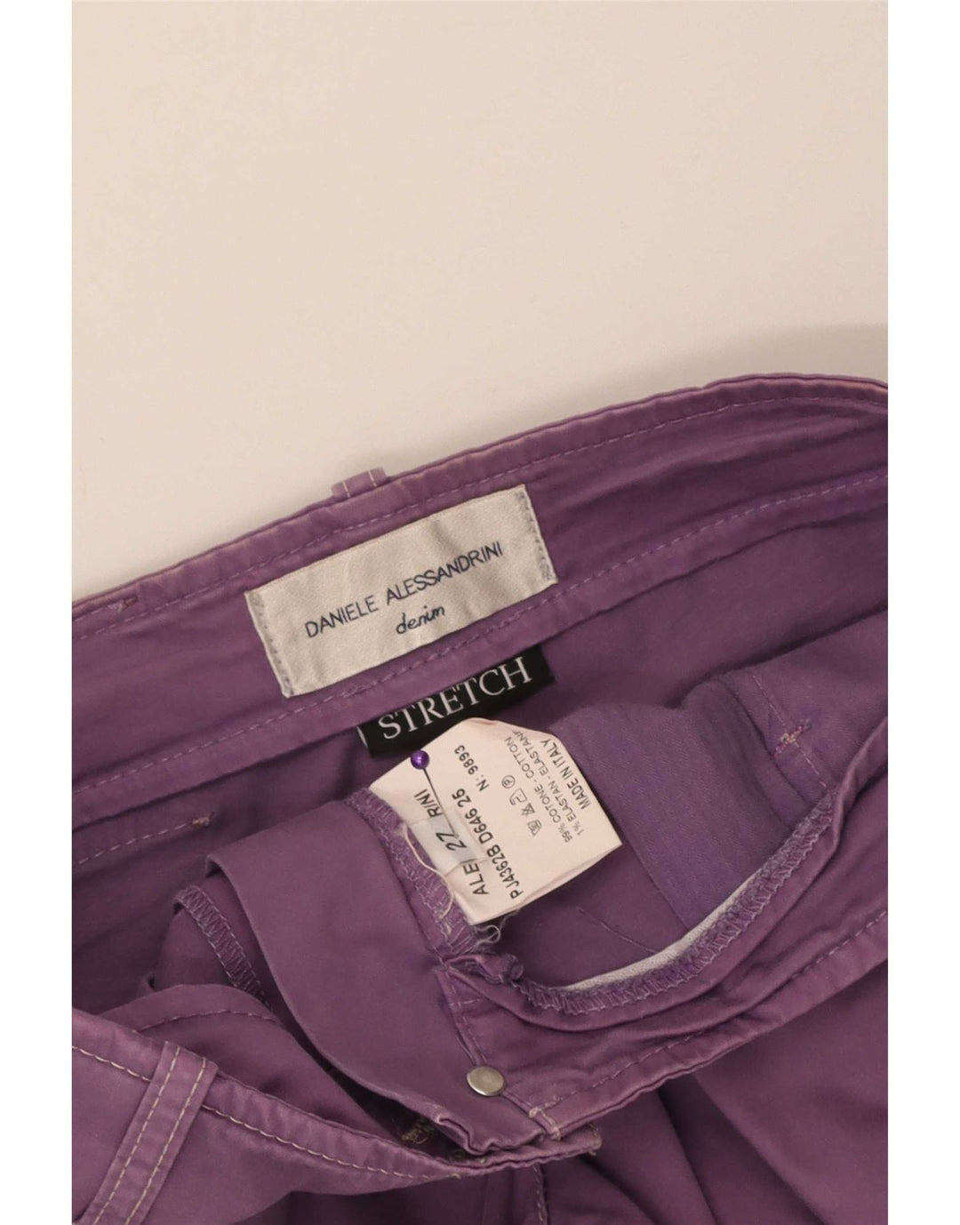 Daniele Alessandrini Dame Hot Pants W27 Small Purple Cotton