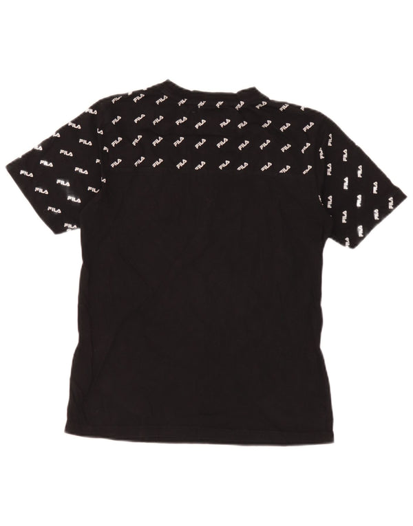 Fila Boys Grafisk T-Shirt Top 12-13 År Sort Bomuld