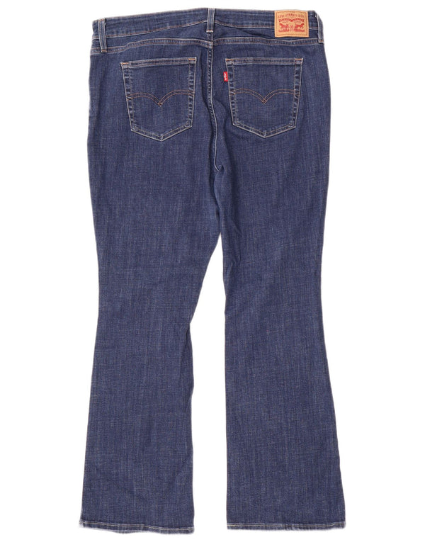 Levi's Womens 725 High Rise Bootcut Jeans W34 L30 Marineblå Bomuld