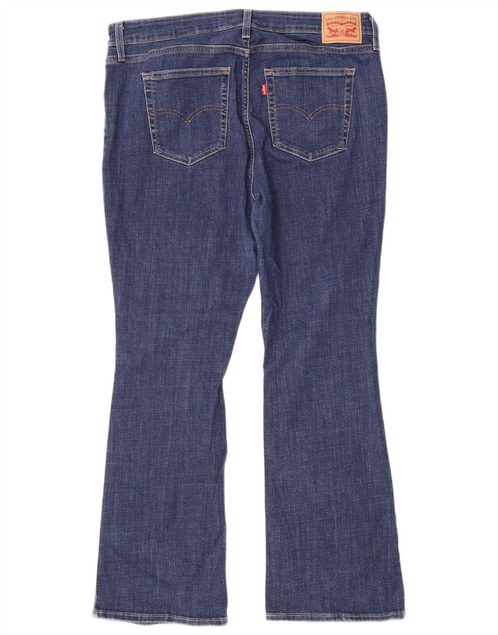 Levi's Womens 725 High Rise Bootcut Jeans W34 L30 Marineblå Bomuld