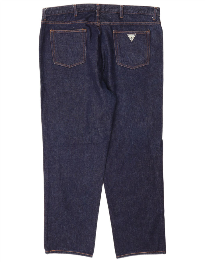 Guess Straight Jeans til mænd W42 L32 Marineblå Bomuld