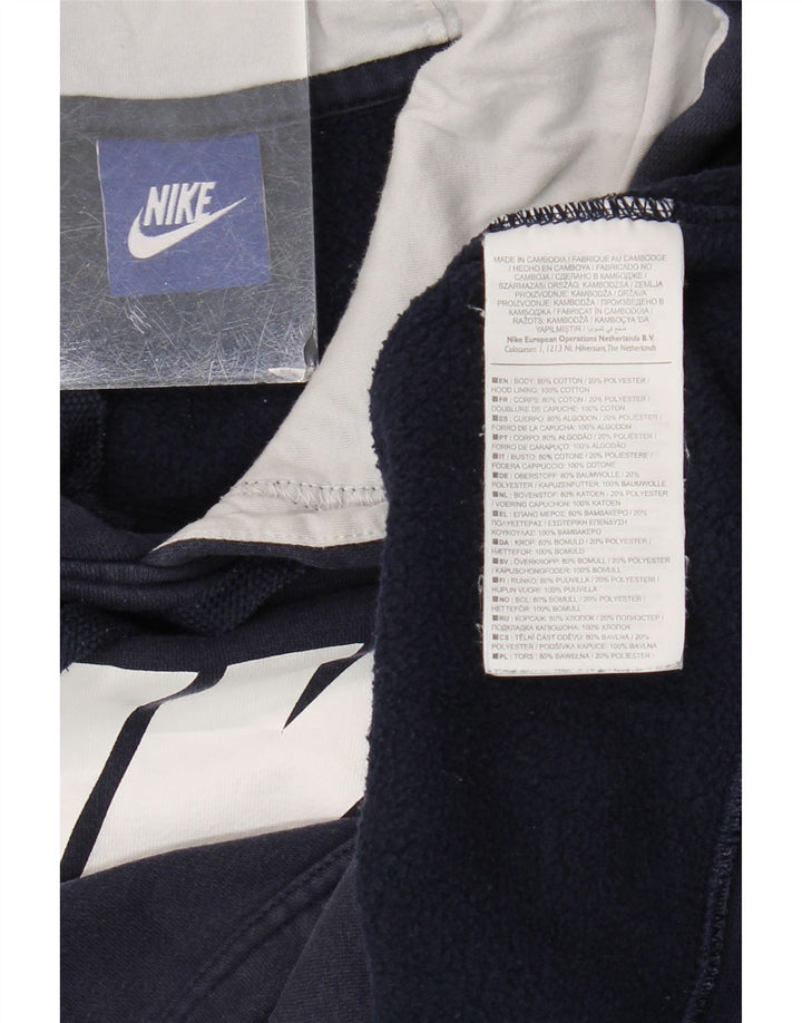 Nike grafisk hættetrøje til mænd Medium marineblå bomuld