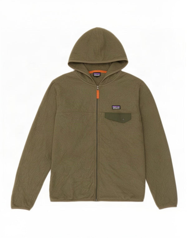 Patagonia Boys Hættejakke i fleece 13-14 år XL Grøn Polyester