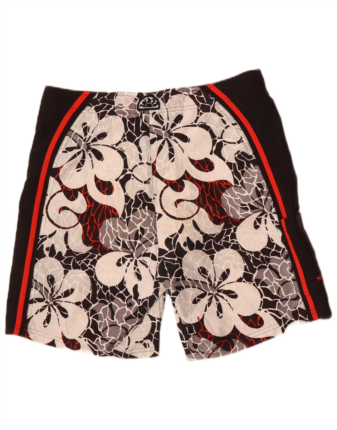 Sundek Herre grafiske badeshorts Medium Black Floral Polyester