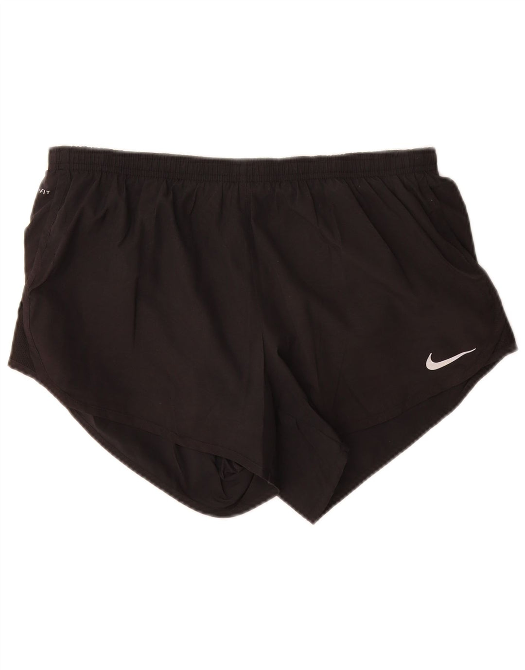 NIKE Dri Fit sportsshorts til kvinder UK 14 Stor sort polyester