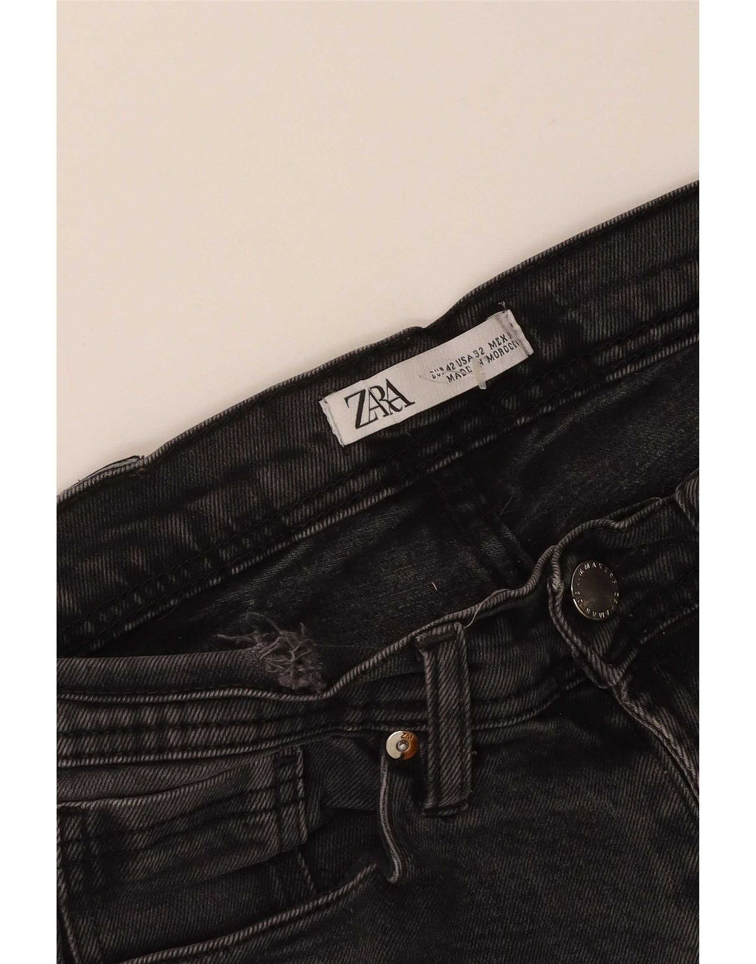 Zara Herre Slim Jeans EU 42 Large W32 L28 Sort