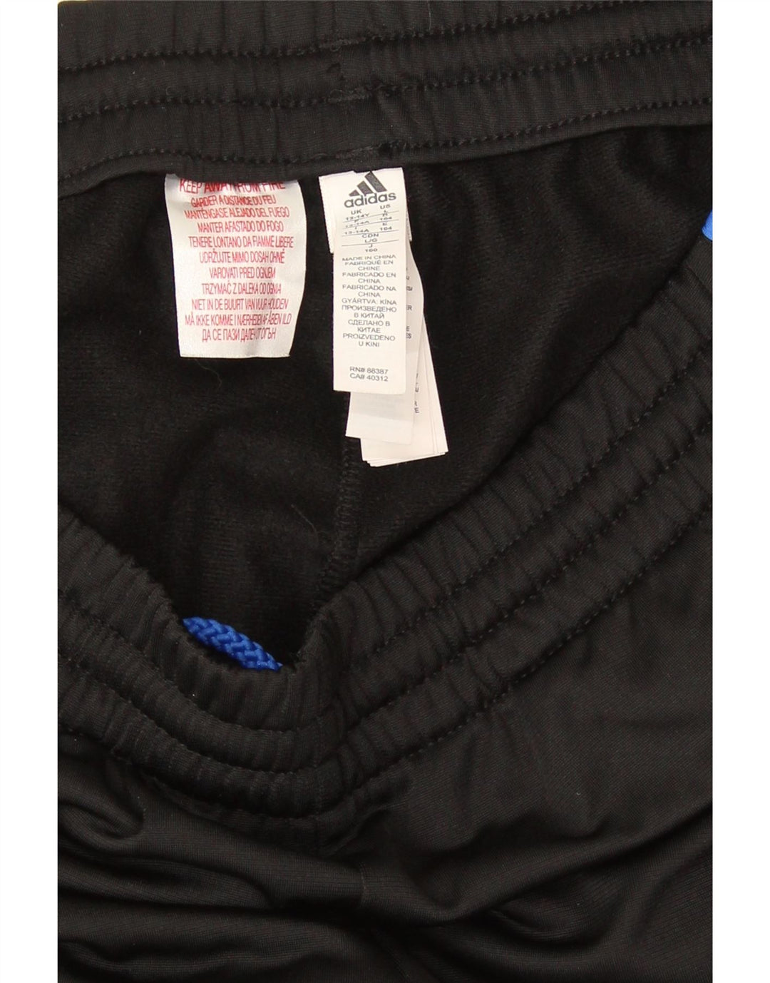 Adidas Drenge Træningsdragt Bukser Joggers 13-14 År Sort Polyester