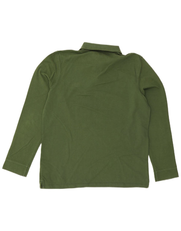 Timberland Langærmet Slim Fit Polo Shirt til mænd XL Grøn Bomuld