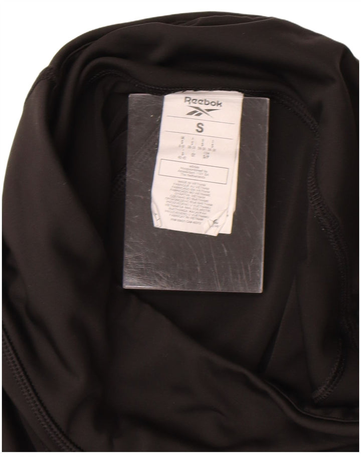 Reebok Womens Leggings UK 8 Small Black Polyester