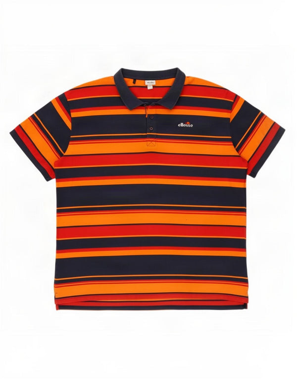 Ellesse Herre Polo Shirt 3XL Flerfarvet Stribet Bomuld
