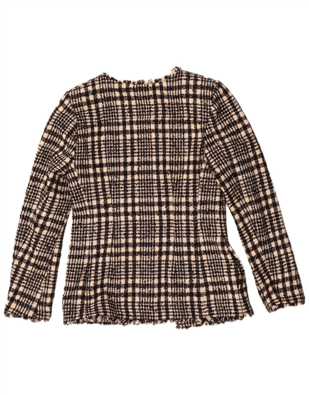 Marks & Spencer Dame Blazer Jacket UK 6 XS Sort Plaid Polyester