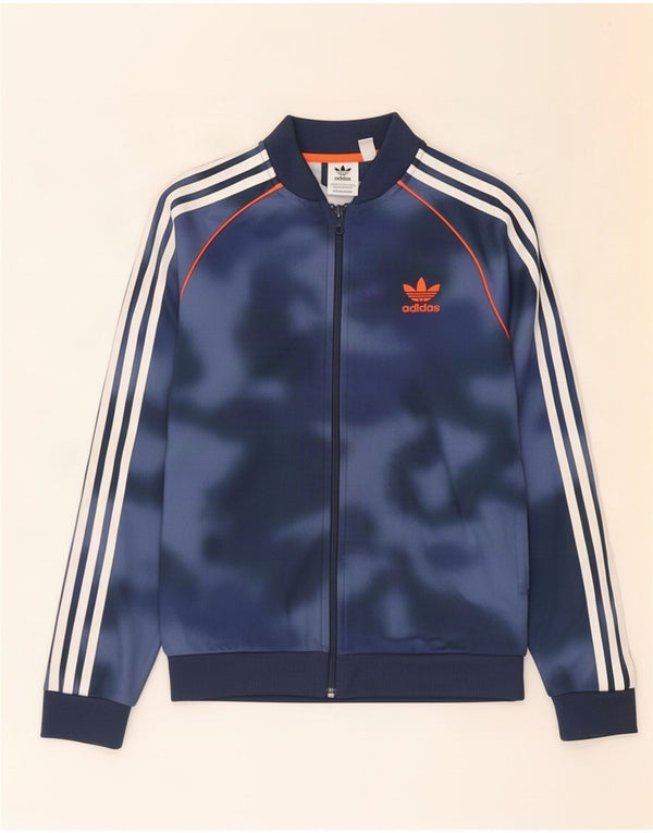 Adidas Boys Primegreen træningsdragt topjakke 11-12 år Navy Blue Tie Dye