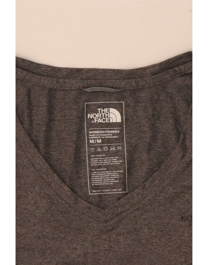 The North Face T-shirt top til kvinder UK 12 Medium Grey Flecked Polyester
