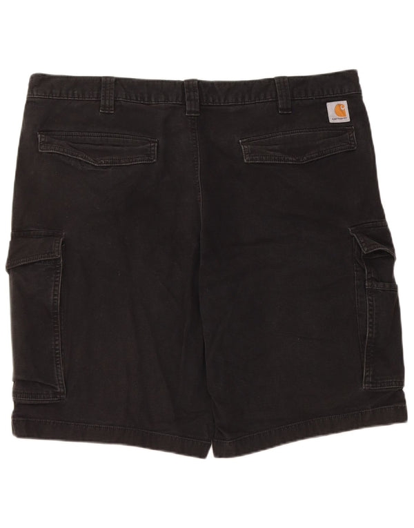 Carhartt Herre Relaxed Fit Cargo Shorts W40 XL Sort Bomuld