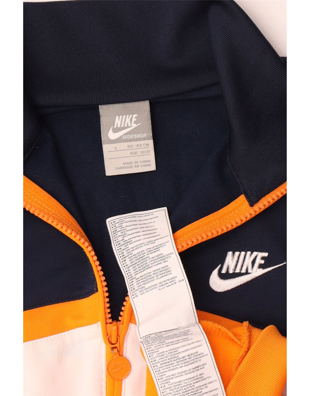 Nike drenge grafisk træningsdragt topjakke 12-13 år Stor gul farveblok