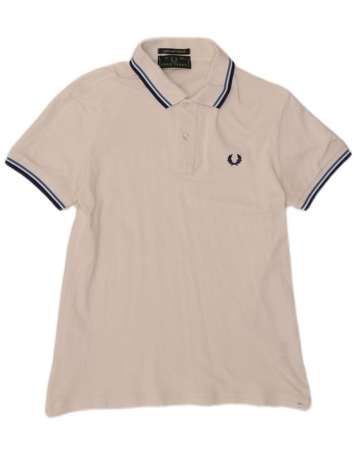 Fred Perry Herre let og stræk poloskjorte lille hvid bomuld