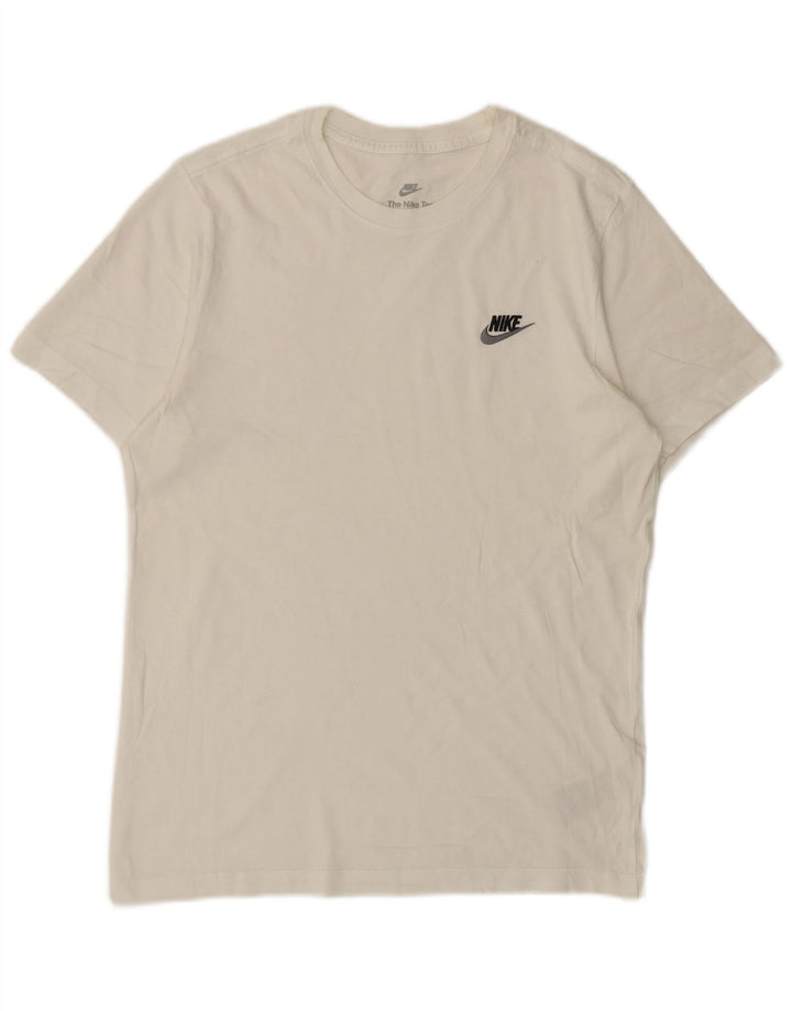 Nike T-shirt top til mænd, lille hvid bomuld