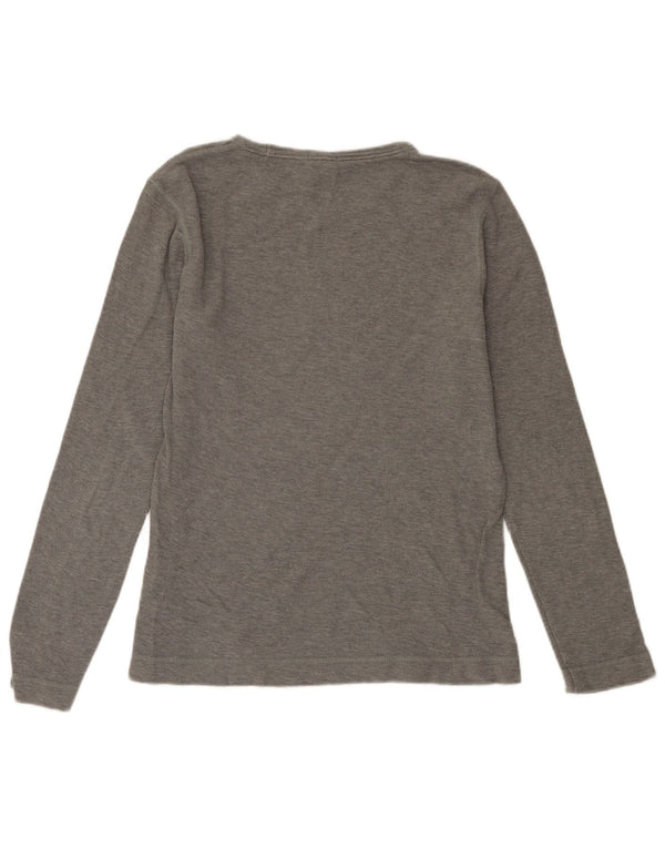 HUGO BOSS Herre Slim Fit Top Langærmet Stor Grå Bomuld