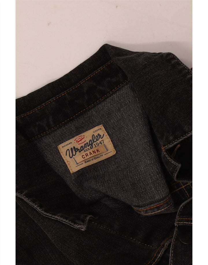 Wrangler Herre Crank Denim Jacket UK 36 Small Black