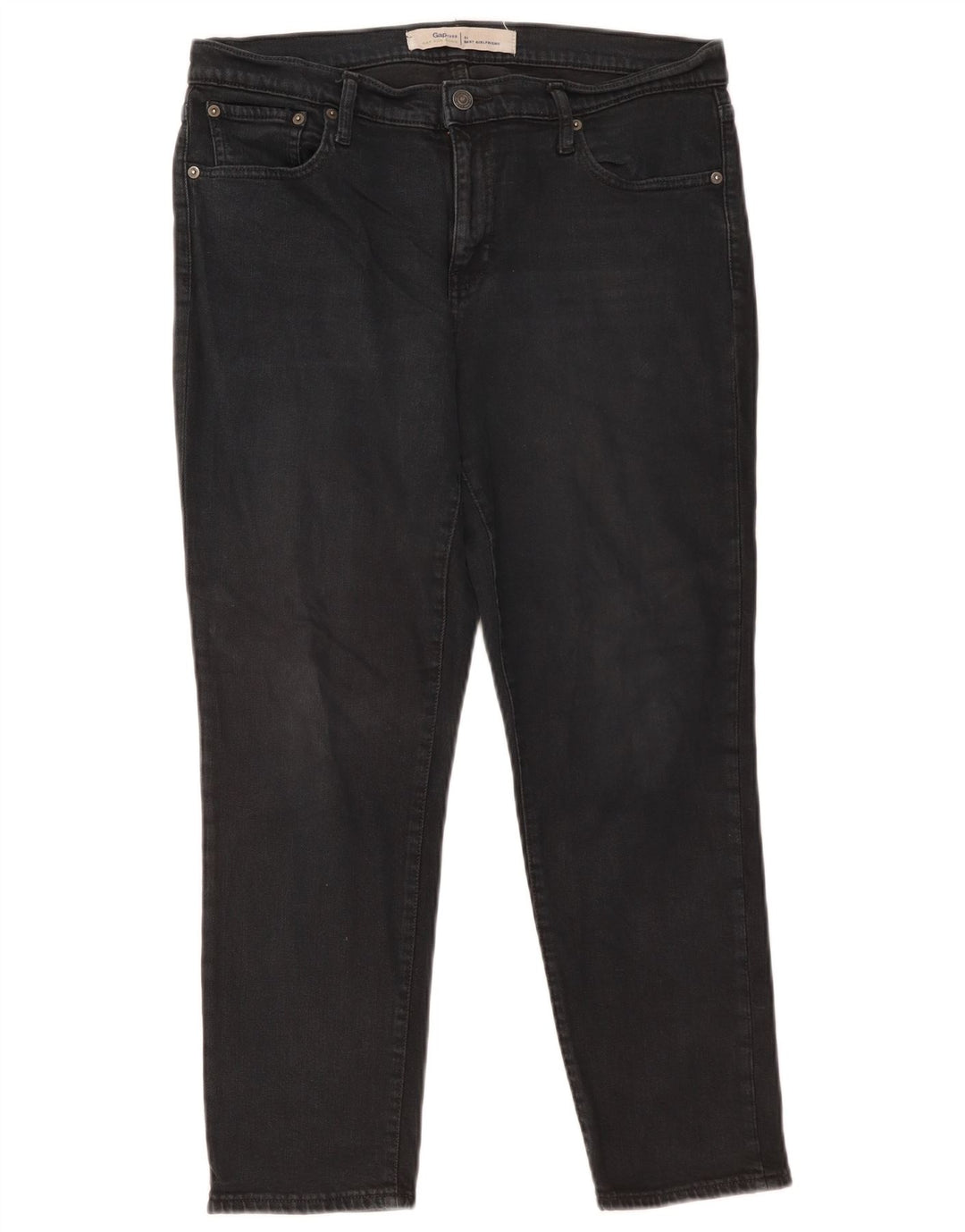 GAP Womens Girlfriend Slim Jeans W31 L27 Sort Bomuld