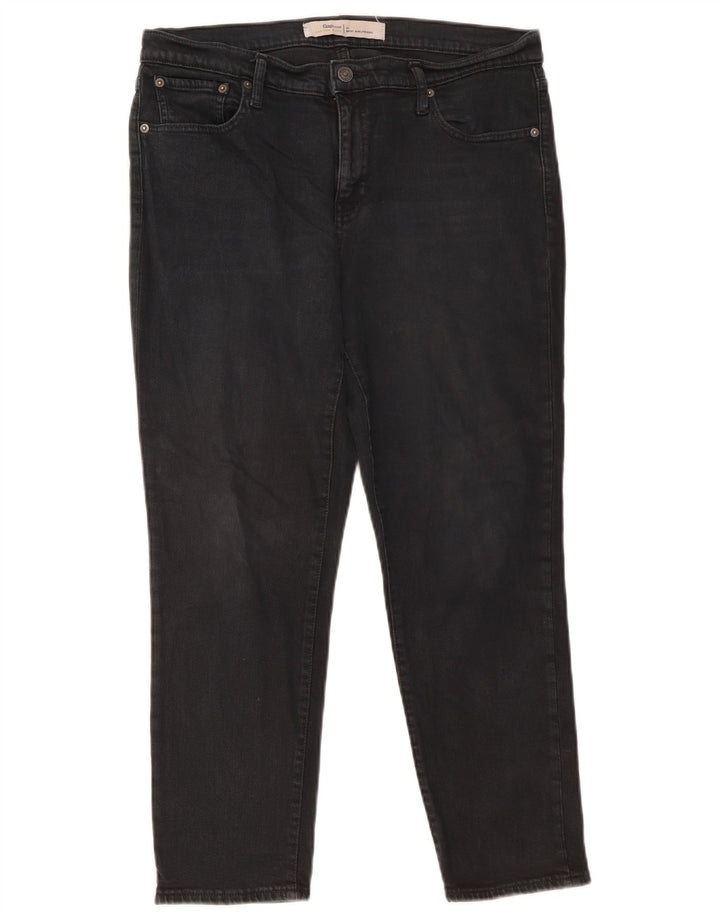 GAP Womens Girlfriend Slim Jeans W31 L27 Sort Bomuld