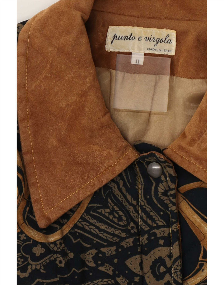 Punto e Virgola Dame Ride Quiltet Jakke UK 10 Lille Flerfarvet