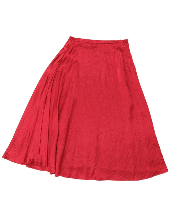 Marks & Spencer A-line nederdel til kvinder UK 8 Small W26 Red Acetate
