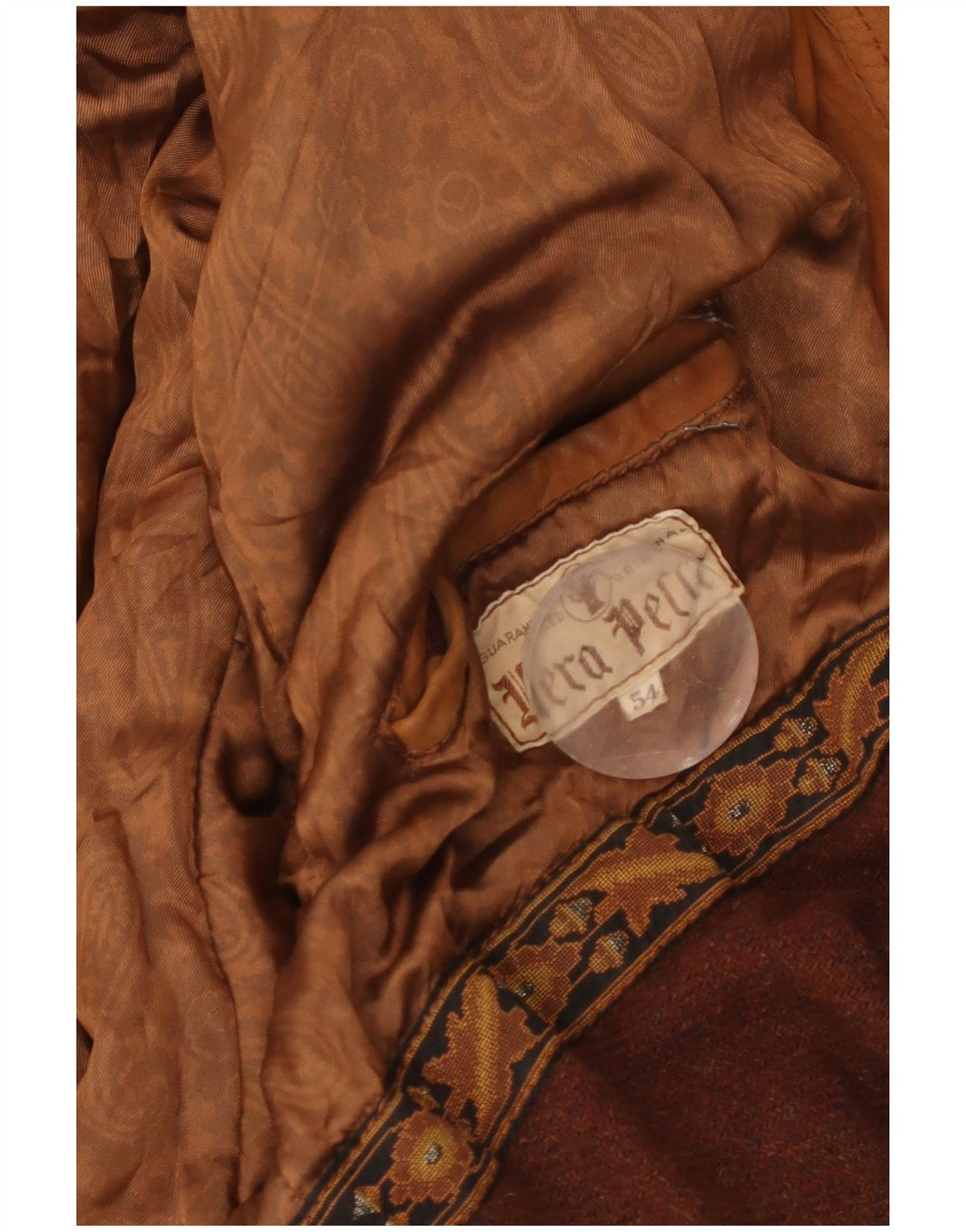 Vintage herre ruskindsjakke IT 54 2XL brunt læder