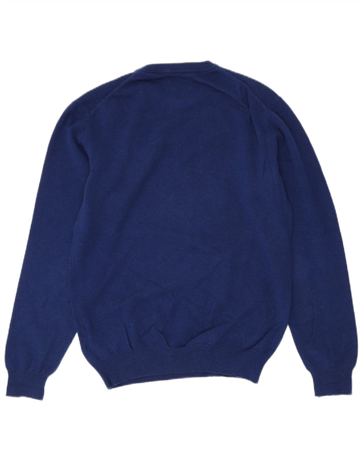 GANT sweater med rund hals til mænd mellemblå uld