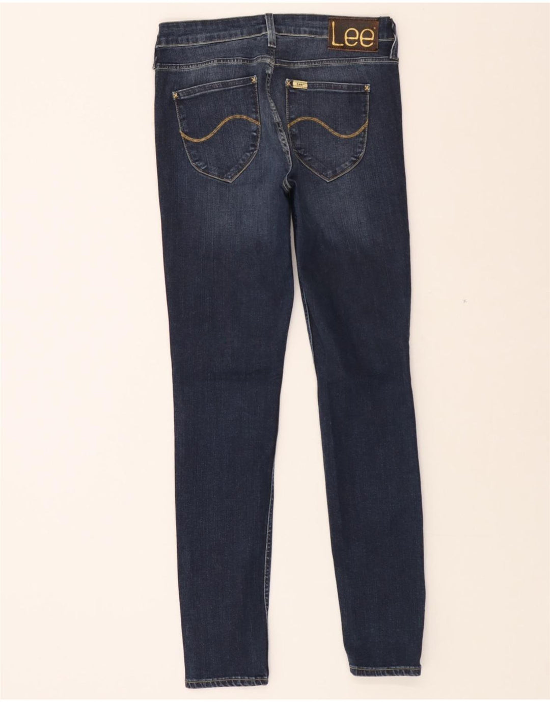 LEE Womens Distressed Skinny Jeans W30 L31 Navy Blue Cotton Vintage Lee and Second-Hand Lee from Messina Hembry 