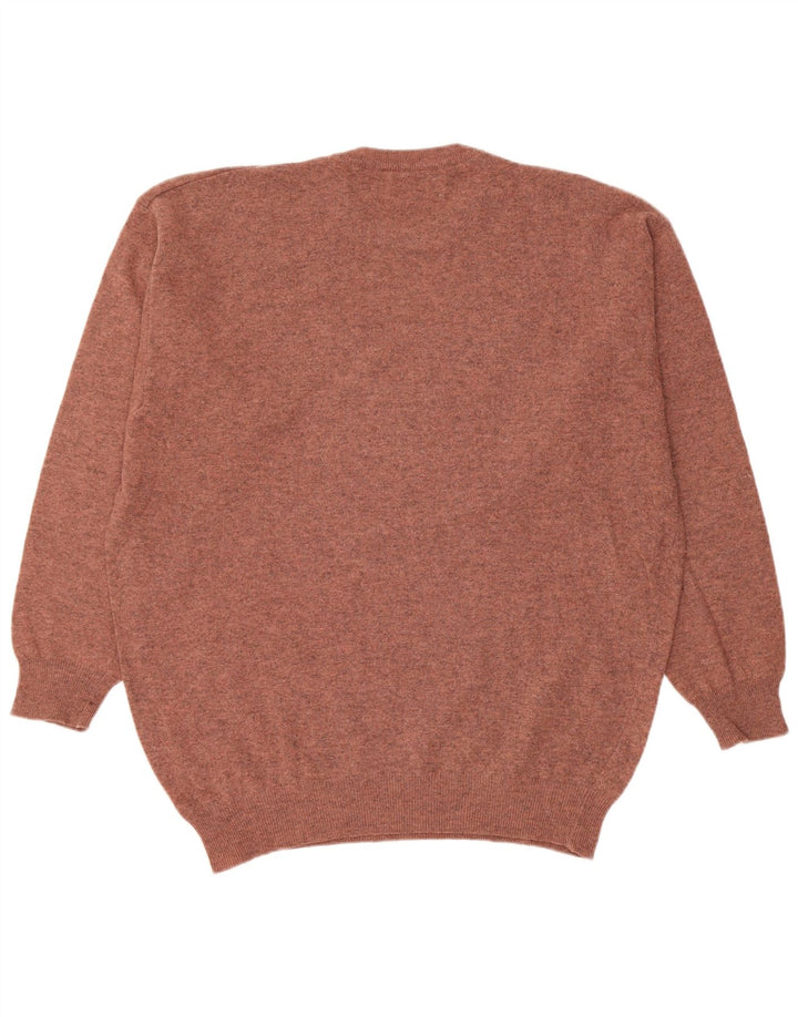 Benetton herre rund hals sweater stor brun ny uld