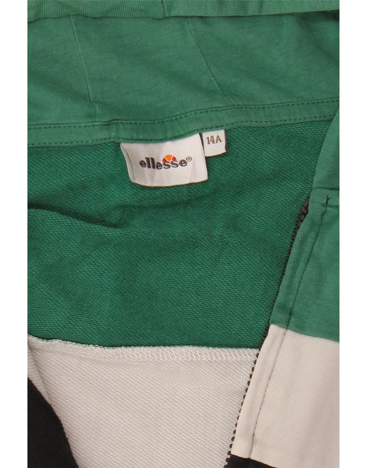 Ellesse Boys Hættetrøje med lynlås 13-14 år Sort Colourblock