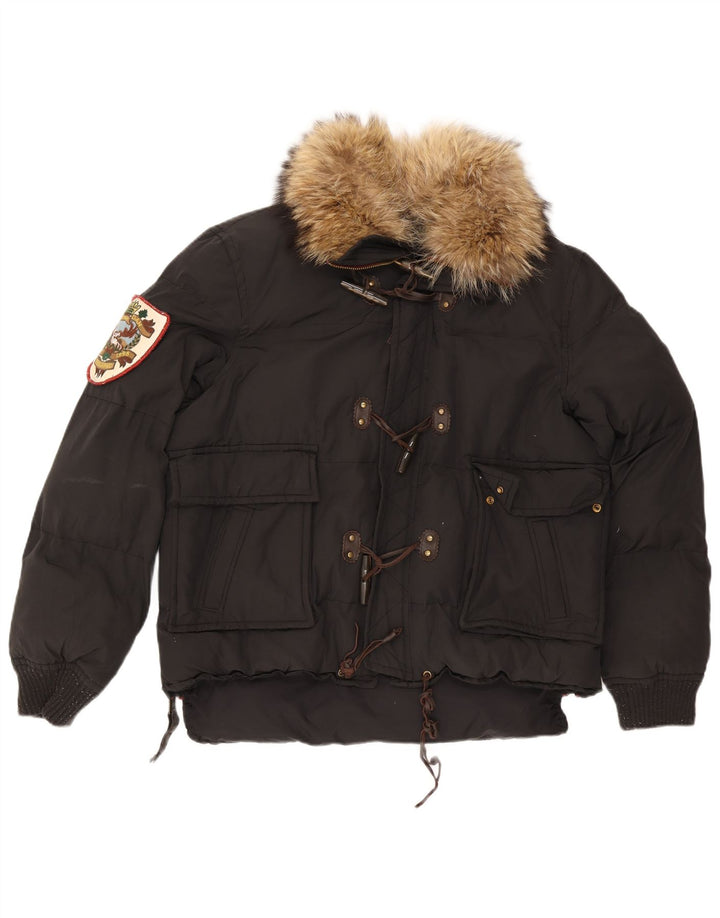 Dsquared Polstret Herrejakke IT 52 XL Sort Colourblock Bomuld