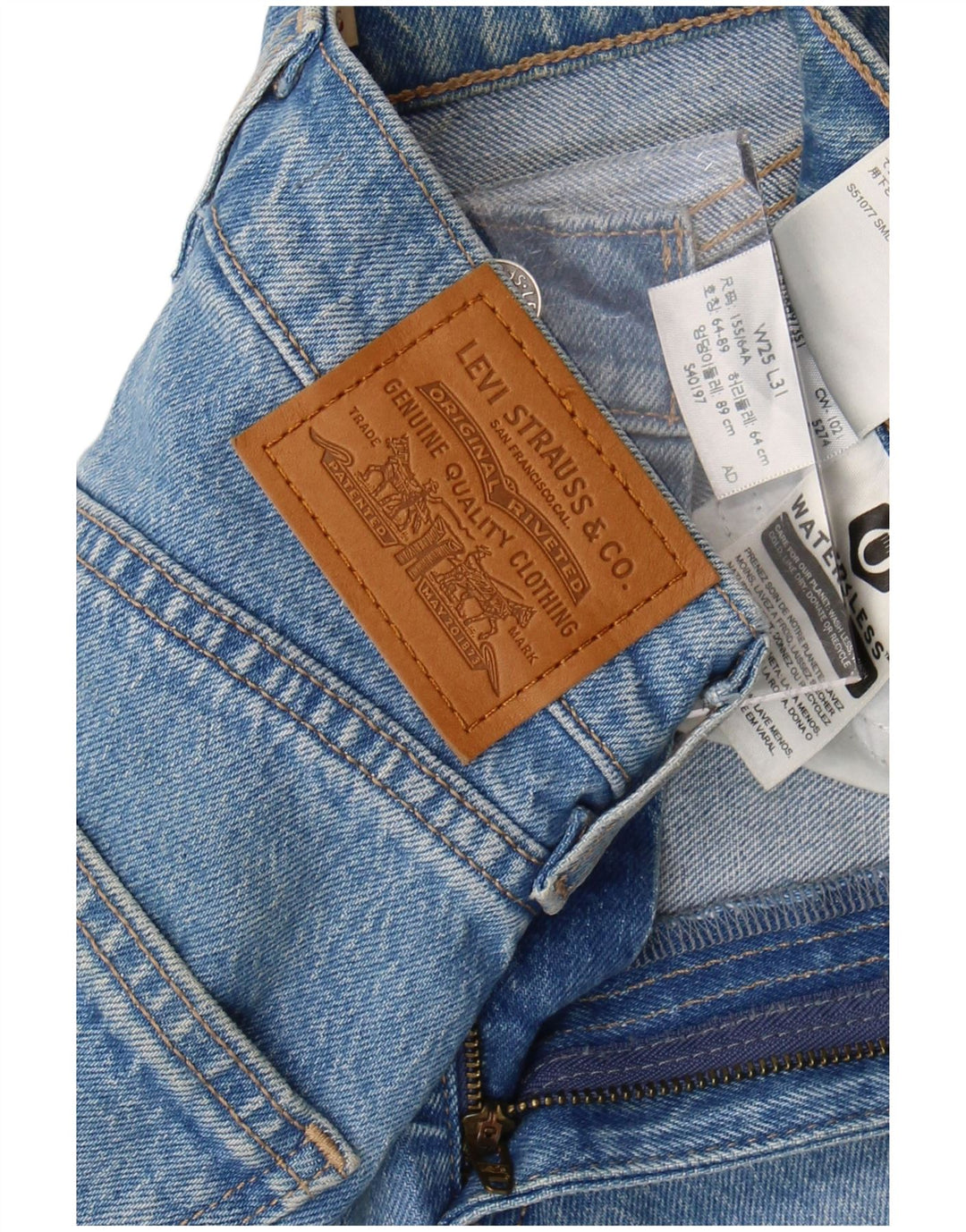 Levi's koniske jeans til kvinder W25 L27 blå bomuld