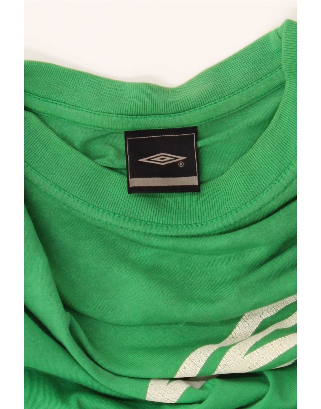 Umbro Herre Grafisk T-Shirt Top Medium Grøn Bomuld